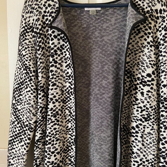 Calvin Klein Snow Leopard Print Duster - SIZE M $30 - Picture 3 of 5
